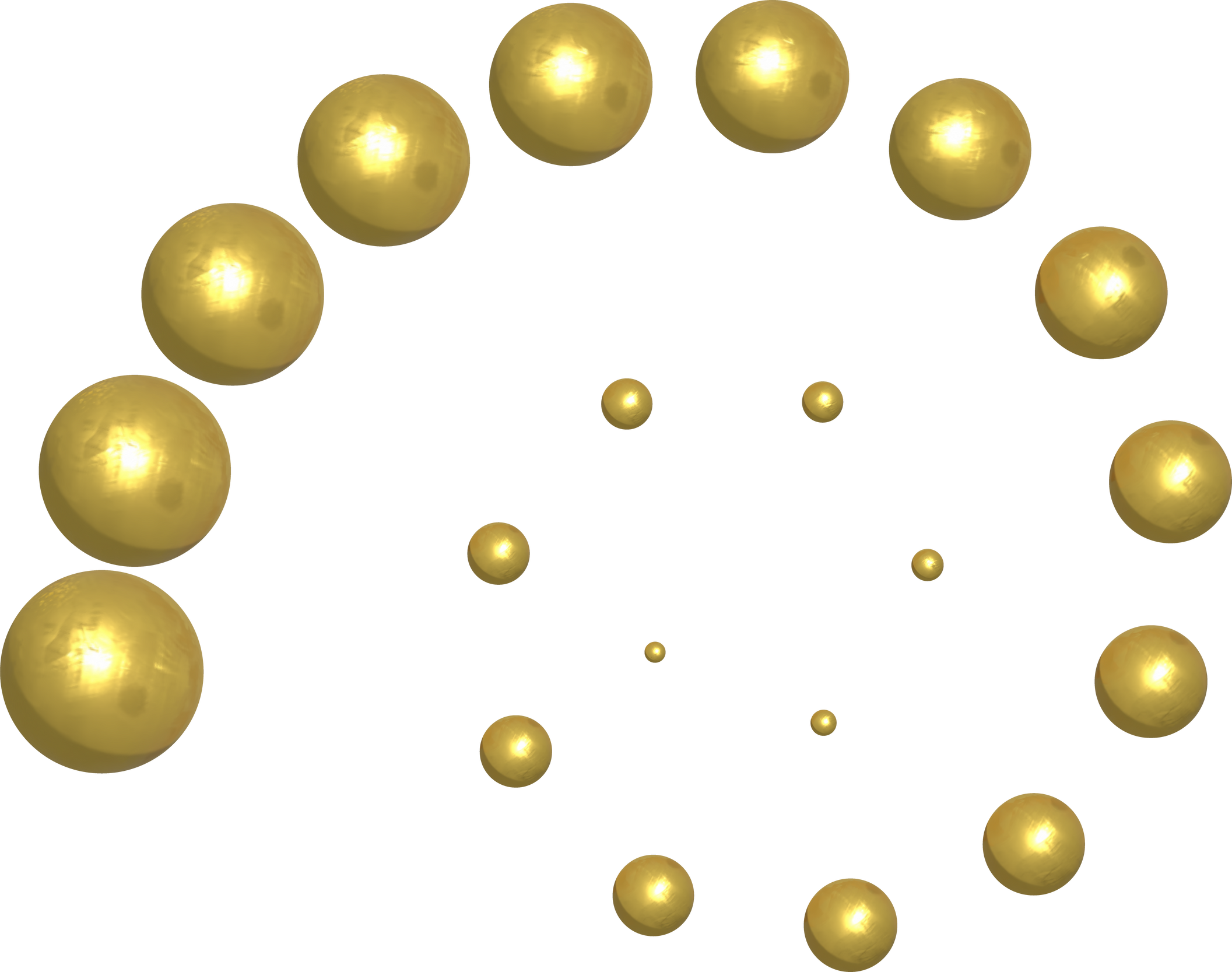 Gold Beads Spiral